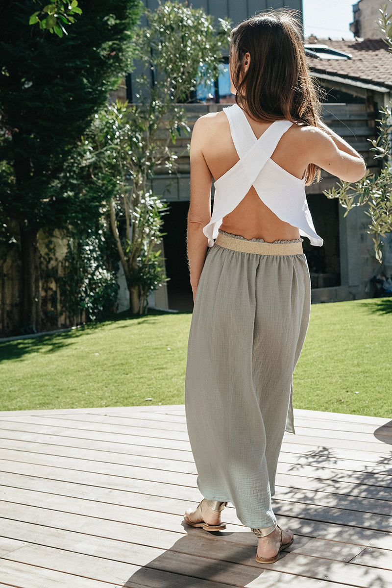 Glam, la jupe longue fendue