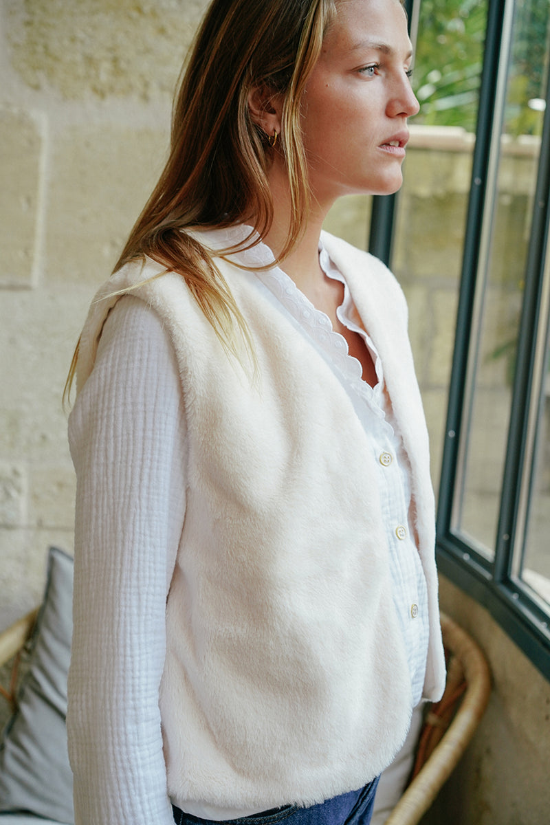 Gilet René Écru