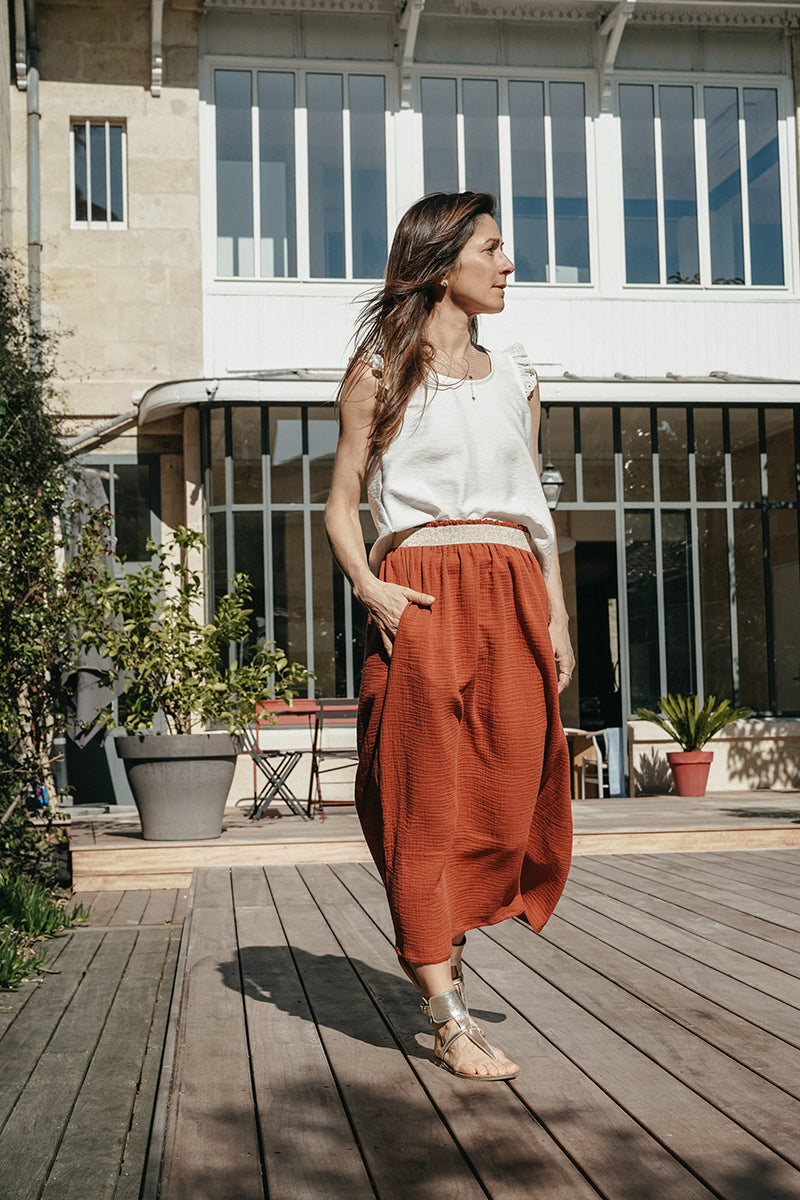Bolsilla, la jupe longue avec des poches
