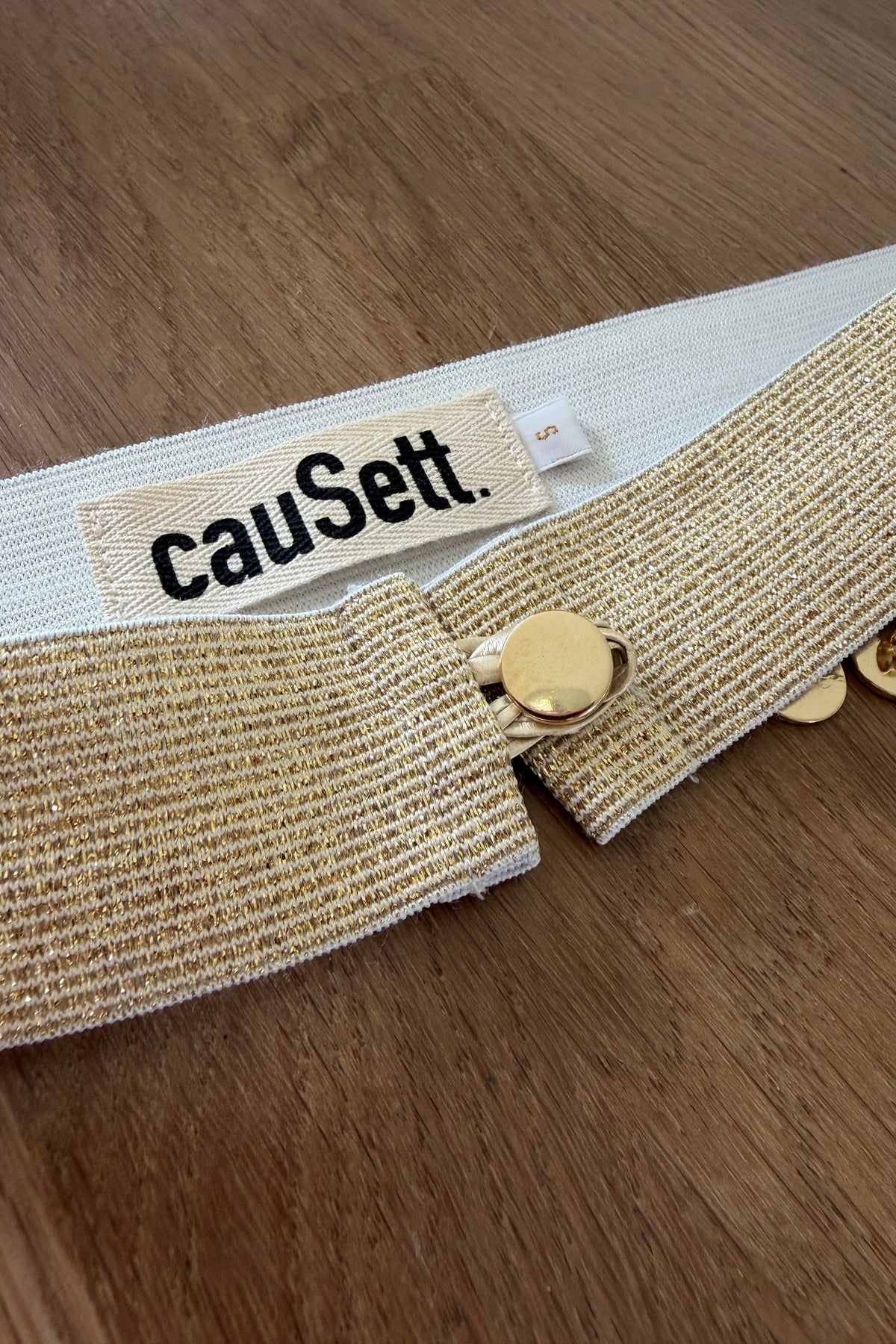 Ceinture Line élastique à fil métallisé doré