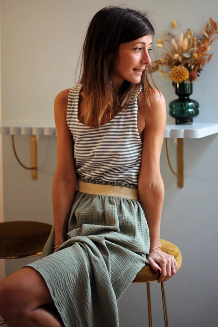 Jupe longue Jupe double gaze Venezzia Causett CAUSETT